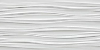 3D Wall Design Ribbon White Matt 40x80
