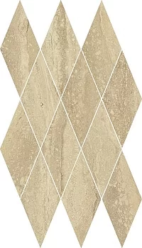 Мозаика Charme Advance Mosaico Diamond Travertino Romano 28x48