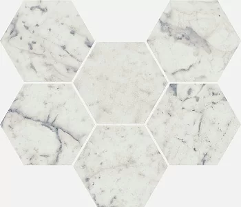 Charme Extra Mosaico Carrara 25x29 hex