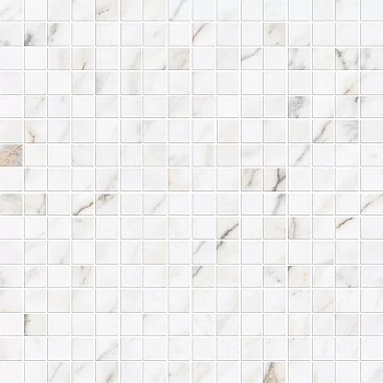 Allmarble Wall Mosaico Golden White Satin 40x40