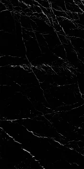 Grande Marble Look Elegant Black Satin 160x320