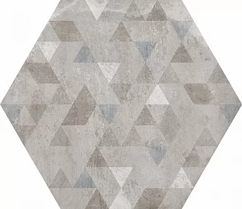 Urban Hexagon Forest Silver 25.4x29.2