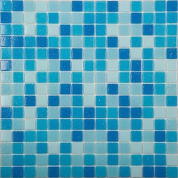 Мозаика Econom MIX2 бело-сине-голубой (бумага) 32.7x32.7