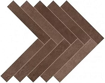 Dwell Brown Leather Herringbone 36.2x41.2