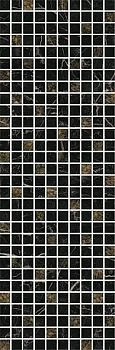 Астория Декор Черный Мозаичный 75x25