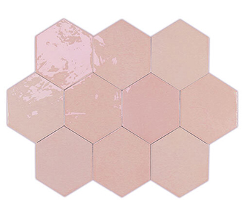 Напольная Zelige Hexa Pink 10.8x12.4