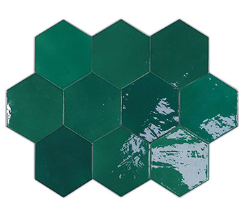 Напольная Zelige Hexa Emerald 10.8x12.4