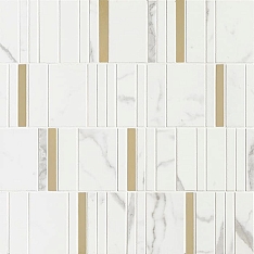 Marazzi Allmarble Wall Mosaico Statuario Barcode Lux 40x40 / Марацци Оллмарбл Волл Мосаико Статуарио Баркоде Люкс 40x40 