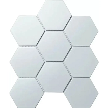 Starmosaic Homework Mosaico Hexagon Big White Antislip 25.6x29.5 / Стармосаик
 Хомеворк
 Мосаико Хексагон Биг
 Уайт Антислип 25.6x29.5 