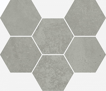 Мозаика Terraviva Mosaico Hexagon Grey 25x29