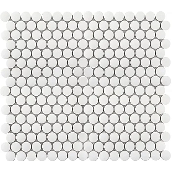 Starmosaic Homework Mosaico Penny Round White Antislip 30.9x31.5 / Стармосаик
 Хомеворк
 Мосаико Пенни
 Роунд Уайт Антислип 30.9x31.5 