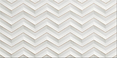 Atlas Concorde Rus 3D White Wall Chevron Glitter Matt 30.5x56 / Атлас Конкорд Рус 3D Уайт Волл Шеврон Глиттер Матт 30.5x56 