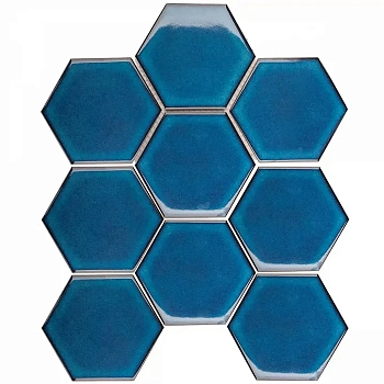 Starmosaic Homework Mosaico Hexagon Big Deep Blue Glossy 25.6x29.5 / Стармосаик
 Хомеворк
 Мосаико Хексагон Биг
 Дип Блю Глоссы 25.6x29.5 