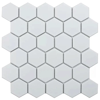 Starmosaic Homework Mosaico Hexagon Small White Glossy 26.5x27.8 / Starmosaic Homework Мосаико Хексагон Сталь
 Уайт Глоссы 26.5x27.8 