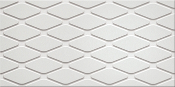 Напольная 3D White Wall Rhombus Matt 30.5x56