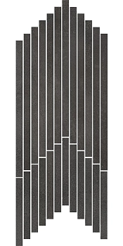  Linate Mosaico Strip Brown 17.7x53.3